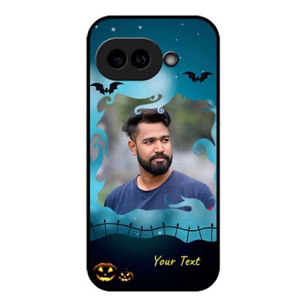 Pixel 9A 5G Custom Glass Phone Case - Halloween Frame Design