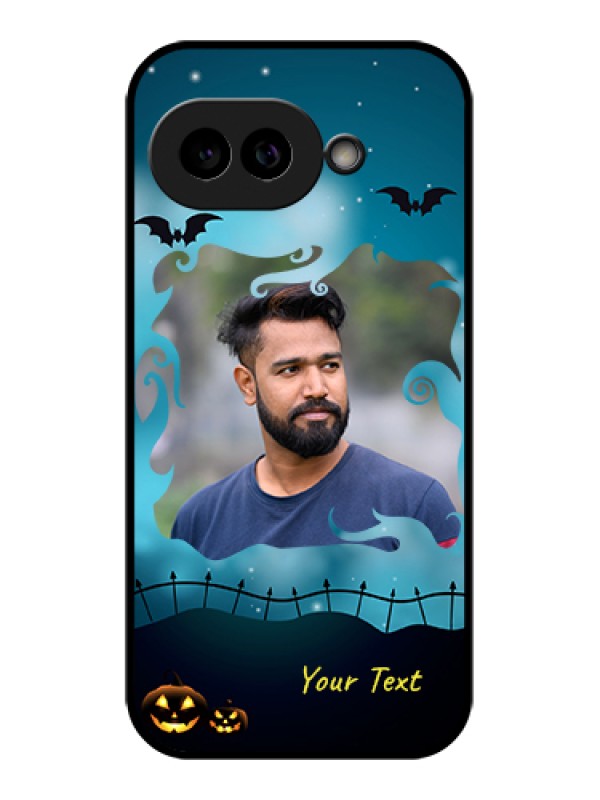 Custom Pixel 9A 5G Custom Glass Phone Case - Halloween Frame Design