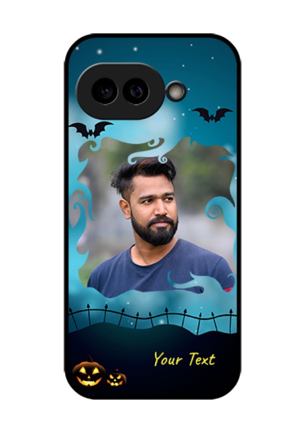Pixel 9A 5G Custom Glass Phone Case - Halloween Frame Design
