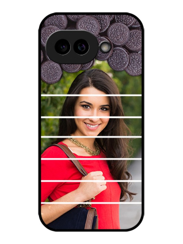 Custom Pixel 9A 5G Custom Glass Phone Case - With Oreo Biscuit Design