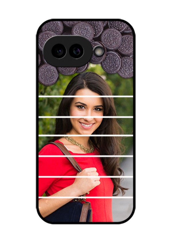 Pixel 9A 5G Custom Glass Phone Case - With Oreo Biscuit Design