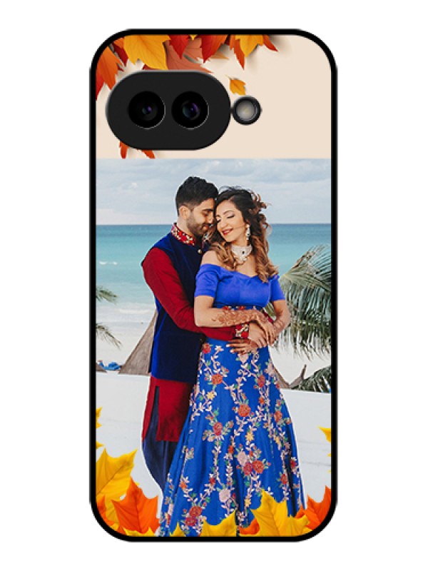 Custom Pixel 9A 5G Custom Glass Phone Case - Autumn Maple Leaves Design