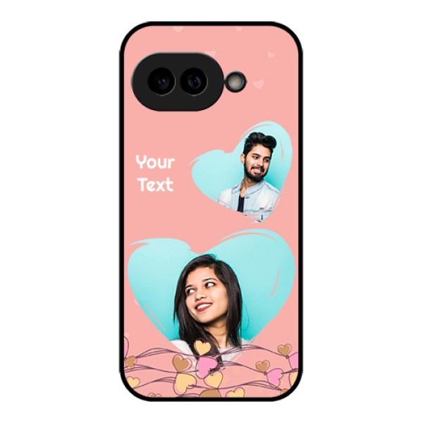 Pixel 9A 5G Custom Glass Phone Case - Love Doodle Design