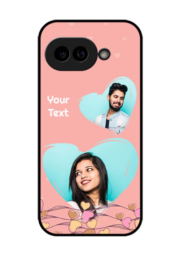 Pixel 9A 5G Custom Glass Phone Case - Love Doodle Design