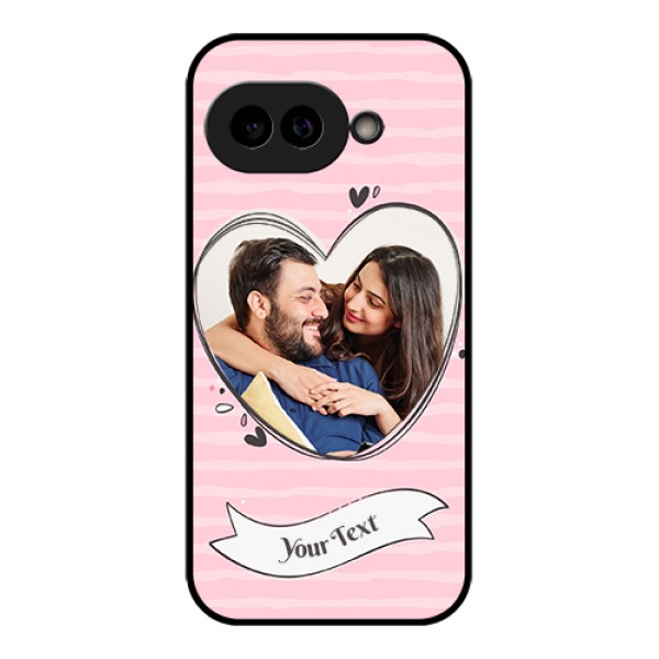 Pixel 9A 5G Custom Glass Phone Case - Vintage Heart Design