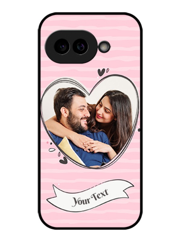 Custom Pixel 9A 5G Custom Glass Phone Case - Vintage Heart Design