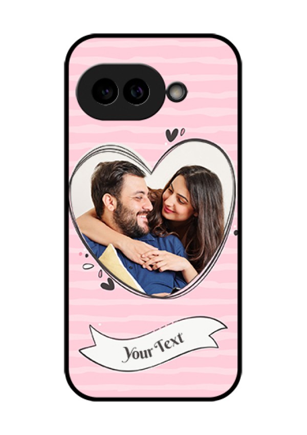 Pixel 9A 5G Custom Glass Phone Case - Vintage Heart Design