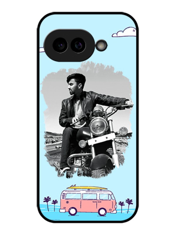 Custom Pixel 9A 5G Custom Glass Phone Case - Travel & Adventure Design