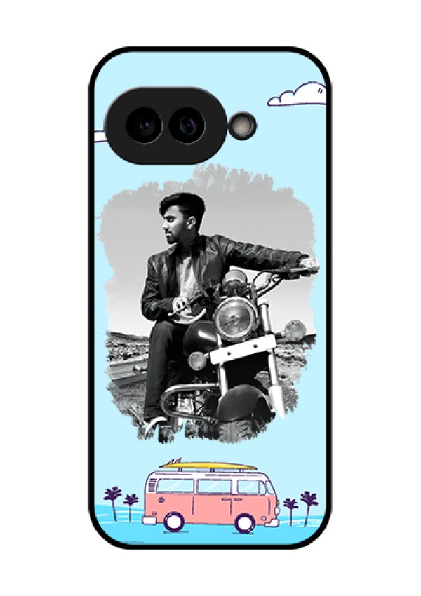 Pixel 9A 5G Custom Glass Phone Case - Travel & Adventure Design