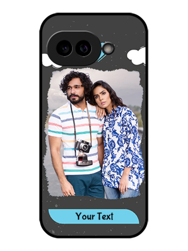 Custom Pixel 9A 5G Custom Glass Phone Case - Splashes With Love Doodles Design