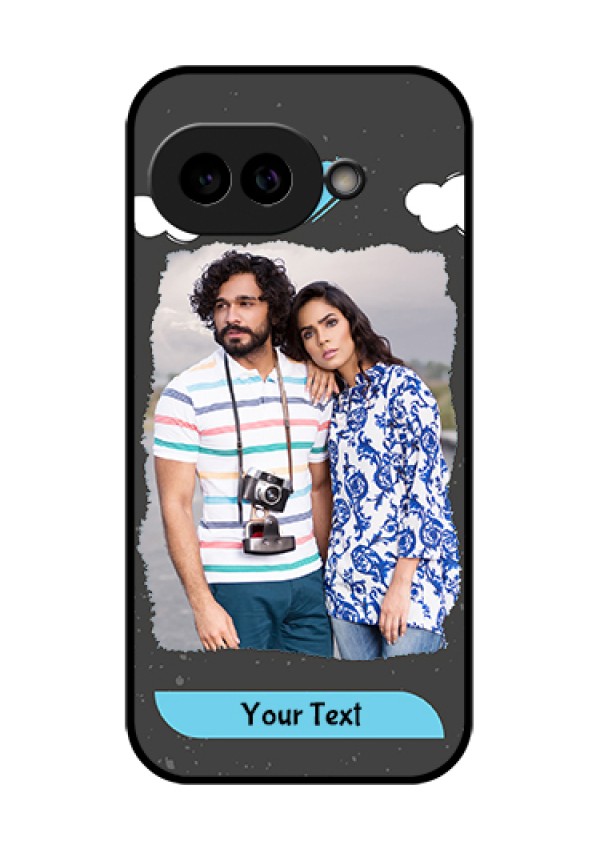 Pixel 9A 5G Custom Glass Phone Case - Splashes With Love Doodles Design