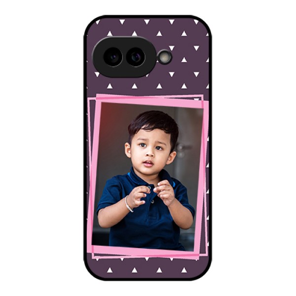 Pixel 9A 5G Custom Glass Phone Case - Triangle Pattern Dotted Design
