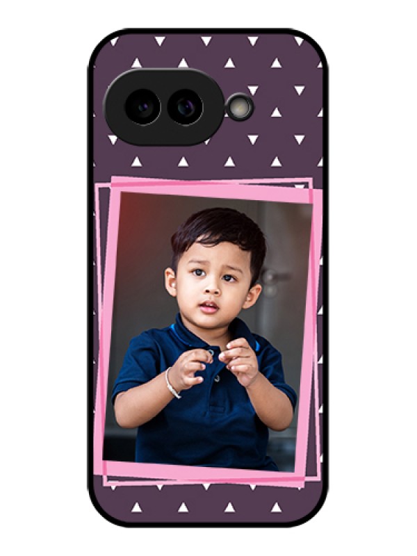 Custom Pixel 9A 5G Custom Glass Phone Case - Triangle Pattern Dotted Design