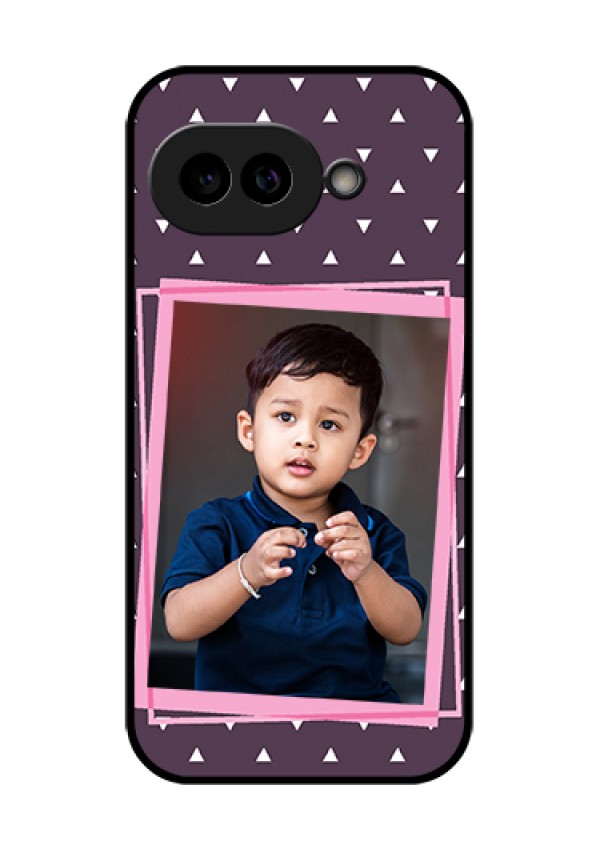 Pixel 9A 5G Custom Glass Phone Case - Triangle Pattern Dotted Design