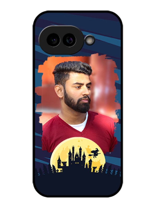 Custom Pixel 9A 5G Custom Glass Phone Case - Halloween Witch Design