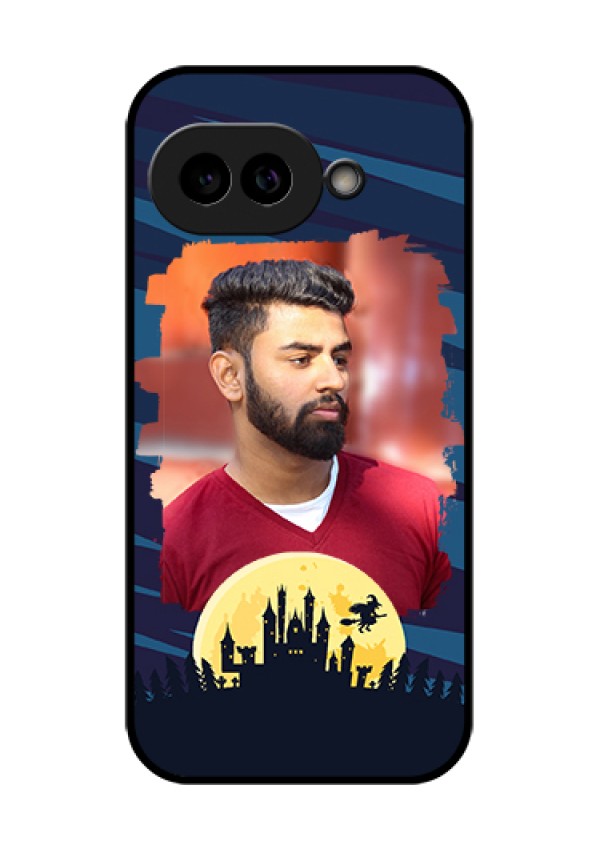 Pixel 9A 5G Custom Glass Phone Case - Halloween Witch Design