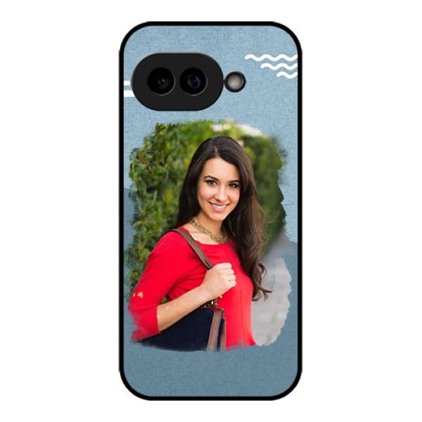 Pixel 9A 5G Custom Glass Phone Case - Grunge Line Art Design