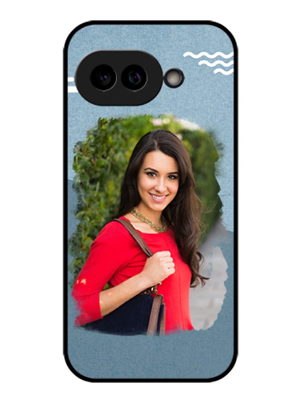 Custom Pixel 9A 5G Custom Glass Phone Case - Grunge Line Art Design