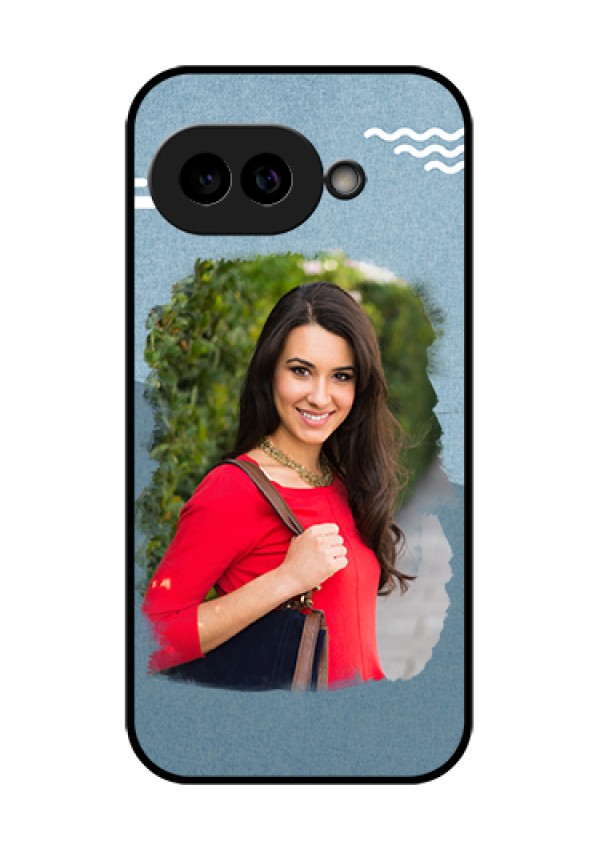 Pixel 9A 5G Custom Glass Phone Case - Grunge Line Art Design