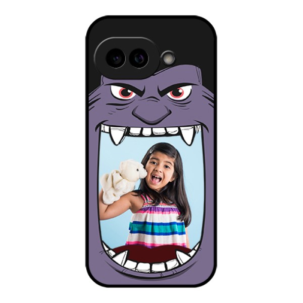 Pixel 9A 5G Custom Glass Phone Case - Angry Monster Design