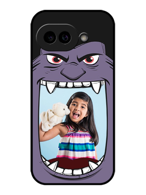 Custom Pixel 9A 5G Custom Glass Phone Case - Angry Monster Design