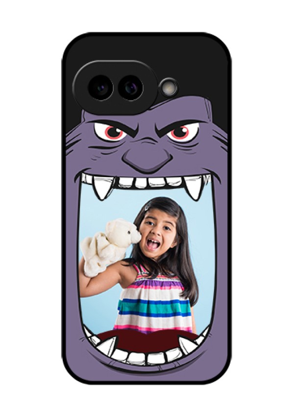 Pixel 9A 5G Custom Glass Phone Case - Angry Monster Design