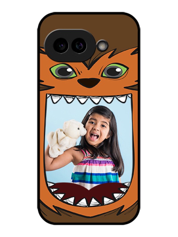 Custom Pixel 9A 5G Custom Glass Phone Case - Owl Monster Back Case Design