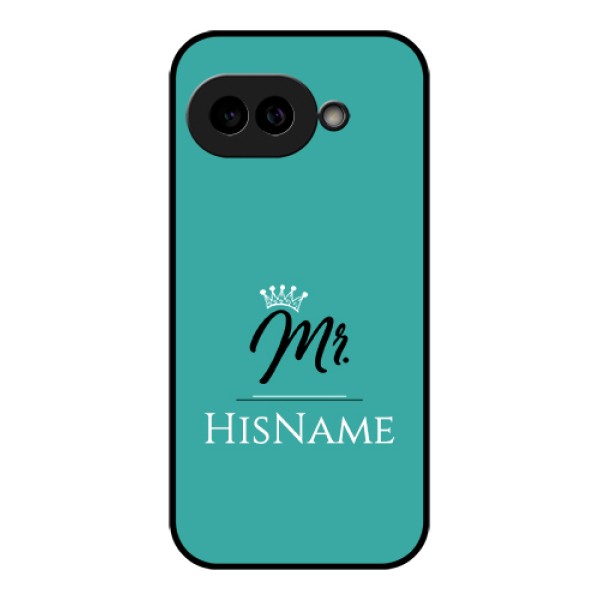 Pixel 9A 5G Custom Glass Phone Case - Mr With Name Design