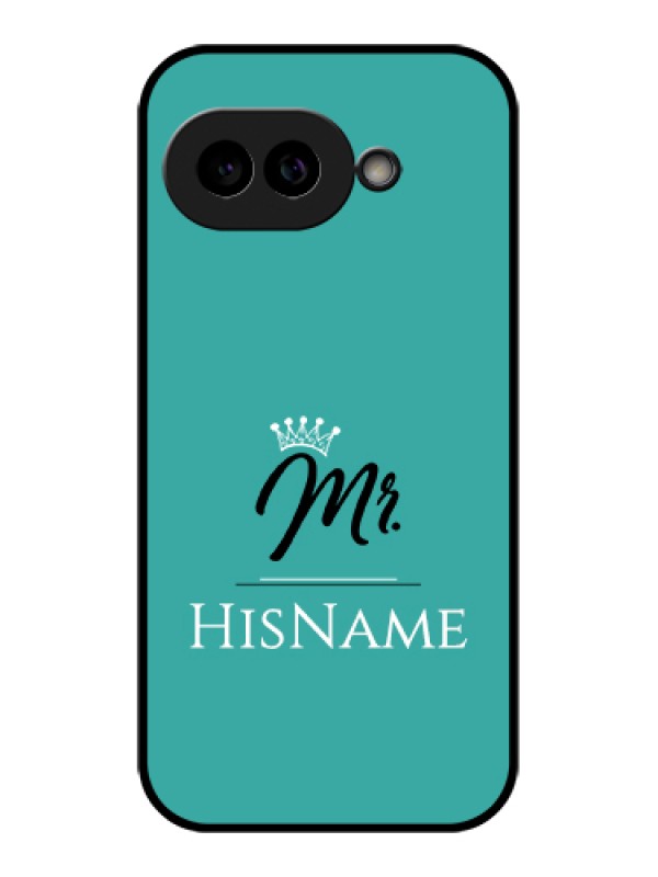 Custom Pixel 9A 5G Custom Glass Phone Case - Mr With Name Design