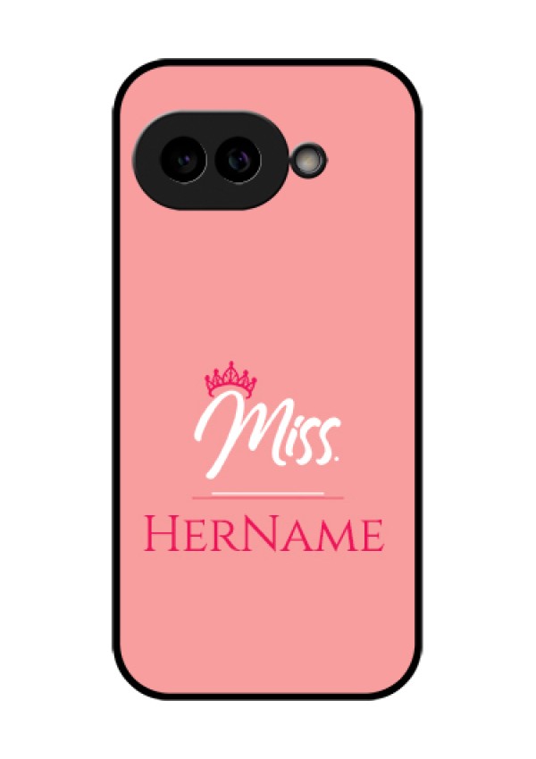 Pixel 9A 5G Custom Glass Phone Case - Mrs With Name Design