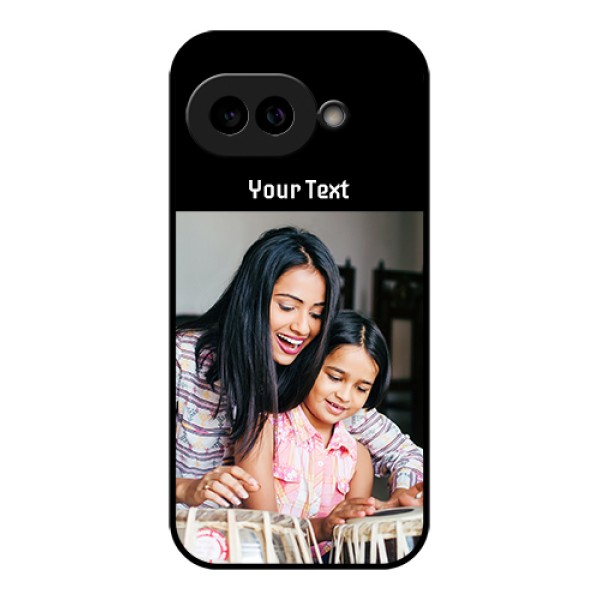 Pixel 9A 5G Custom Glass Phone Case - Photo With Name Design