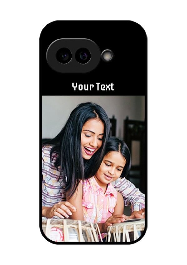 Pixel 9A 5G Custom Glass Phone Case - Photo With Name Design