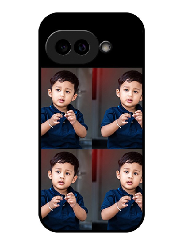 Custom Pixel 9A 5G Custom Glass Phone Case - 4 Image Holder Design