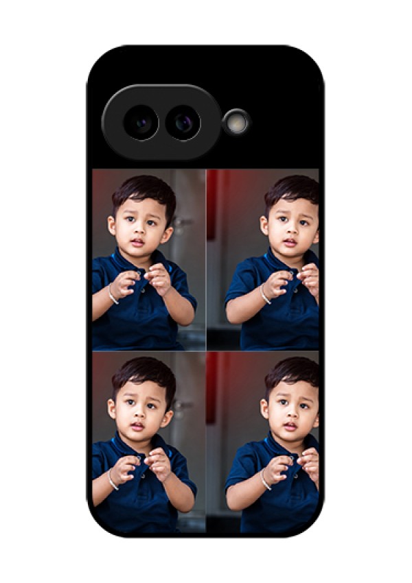 Pixel 9A 5G Custom Glass Phone Case - 4 Image Holder Design