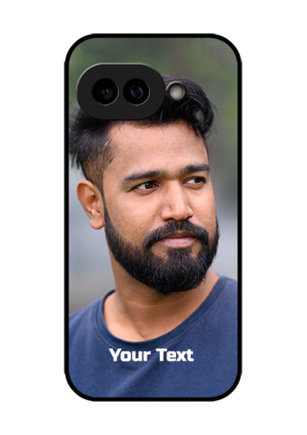 Pixel 9A 5G Custom Glass Phone Case - Photo With Text Design