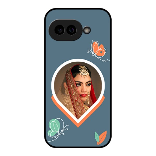 Pixel 9A 5G Custom Glass Phone Case - Droplet Butterflies Design