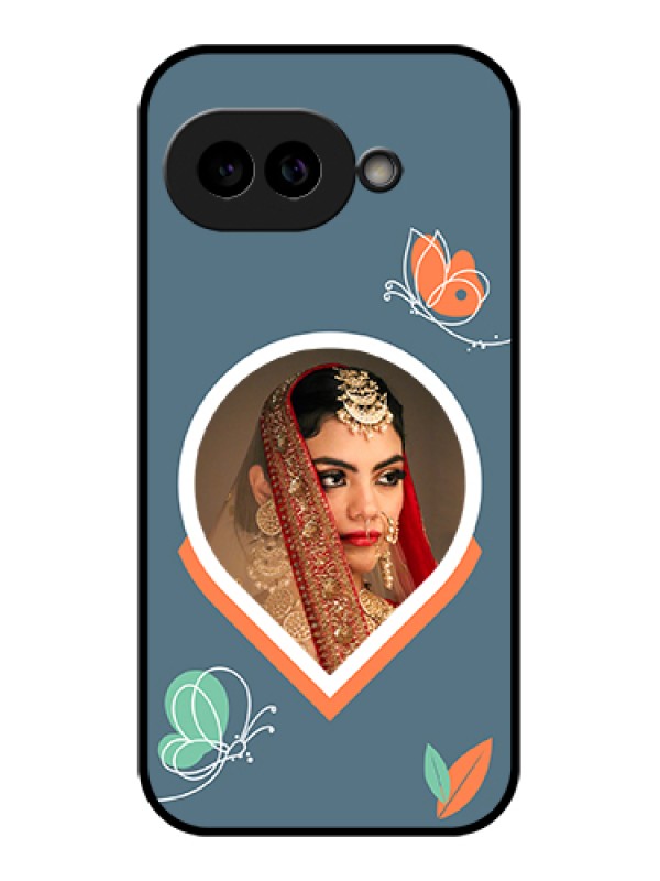 Custom Pixel 9A 5G Custom Glass Phone Case - Droplet Butterflies Design