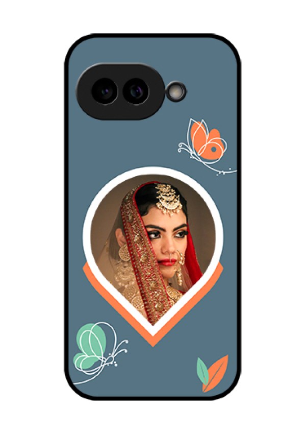 Pixel 9A 5G Custom Glass Phone Case - Droplet Butterflies Design