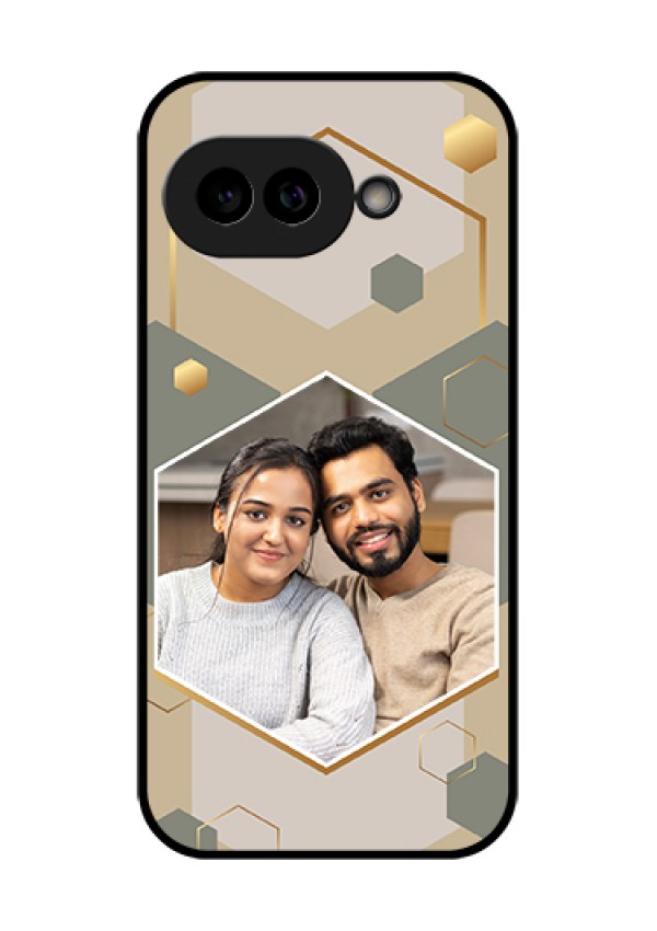 Pixel 9A 5G Custom Glass Phone Case - Stylish Hexagon Pattern Design
