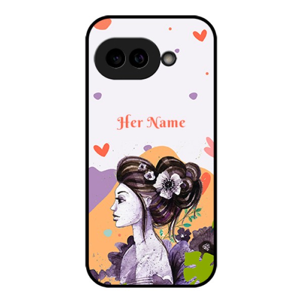 Pixel 9A 5G Custom Glass Phone Case - Woman And Nature Design