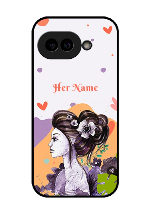 Pixel 9A 5G Custom Glass Phone Case - Woman And Nature Design