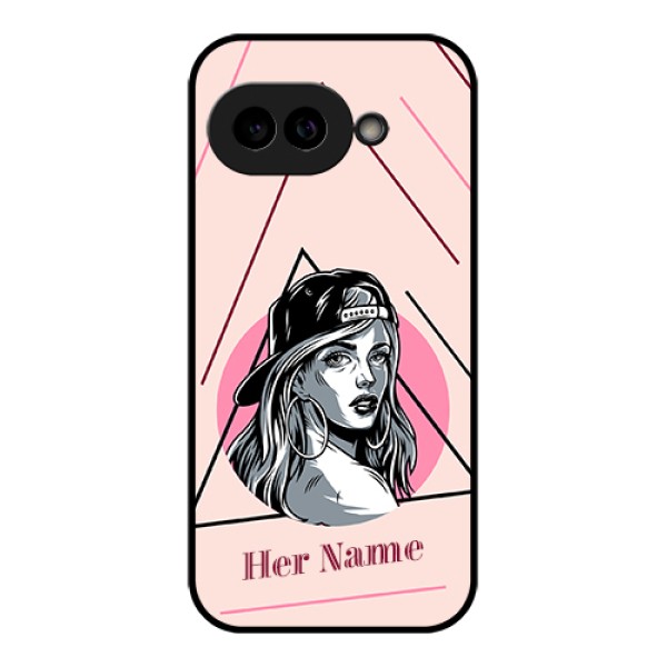 Pixel 9A 5G Custom Glass Phone Case - Rockstar Girl Design