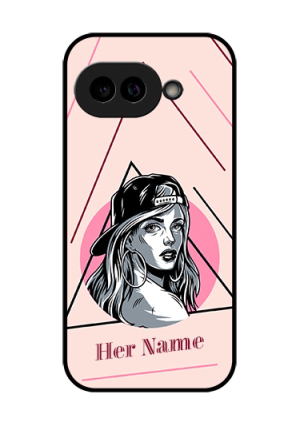 Pixel 9A 5G Custom Glass Phone Case - Rockstar Girl Design