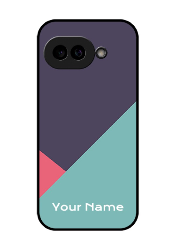 Pixel 9A 5G Custom Glass Phone Case - Tri Color Abstract Design