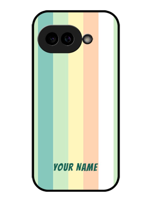 Custom Pixel 9A 5G Custom Glass Phone Case - Multi - Colour Stripes Design