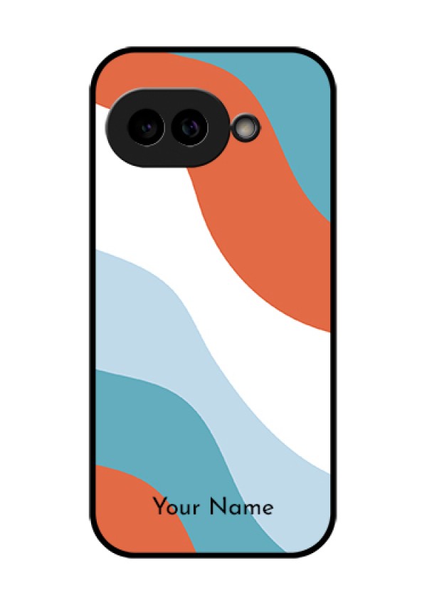 Pixel 9A 5G Custom Glass Phone Case - Coloured Waves Design