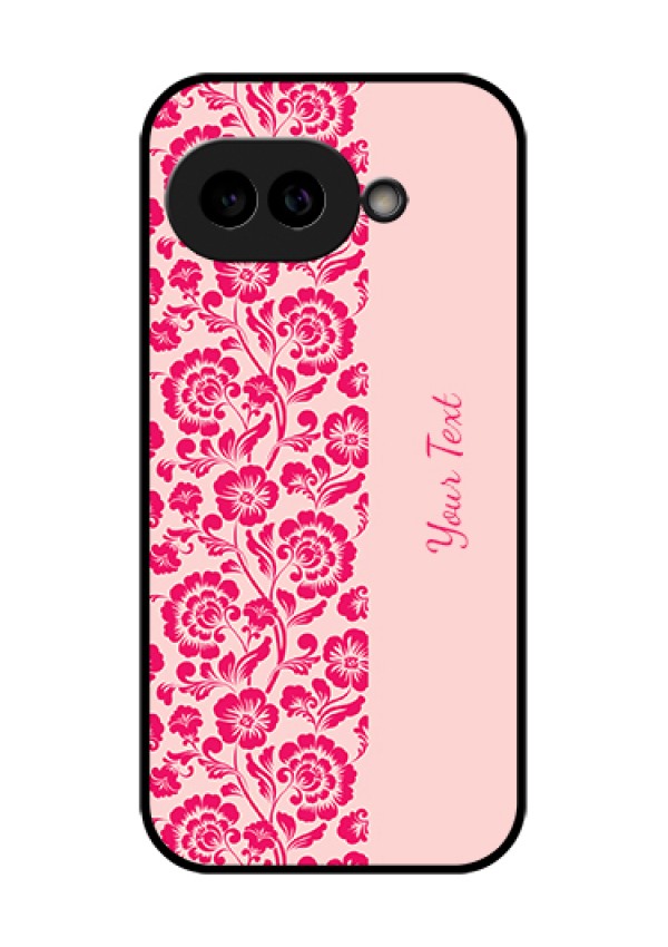 Pixel 9A 5G Custom Glass Phone Case - Attractive Floral Pattern Design