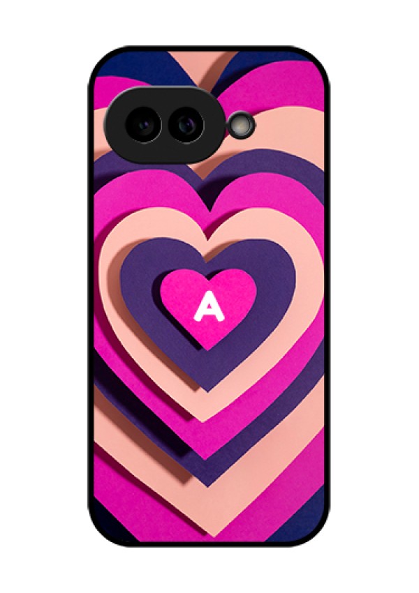 Pixel 9A 5G Custom Glass Phone Case - Cute Heart Pattern Design