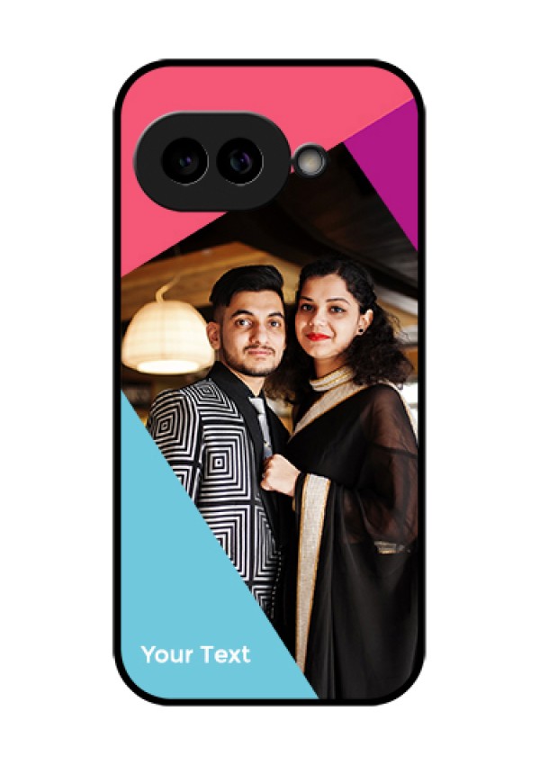 Pixel 9A 5G Custom Glass Phone Case - Stacked Triple Colour Design