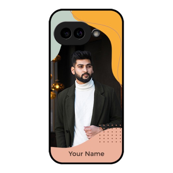 Pixel 9A 5G Custom Glass Phone Case - Tri - Coloured Overlay Design